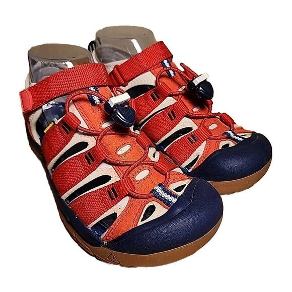 KEEN Kids Newport H2 Sport Sandals Sz 4 Red Womens 5.5 Bungee Waterproof LN! - Picture 1 of 7